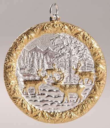 Christmas Ornament-Sterling Reindeer - Boxed
