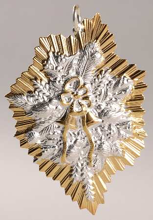 Christmas Ornament-Sterling Holly - Boxed