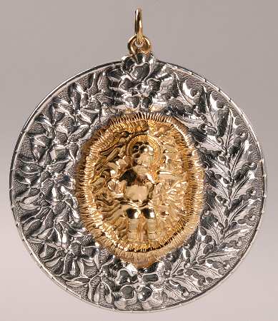 Christmas Ornament-Sterling Baby Jesus Medallion - Boxed