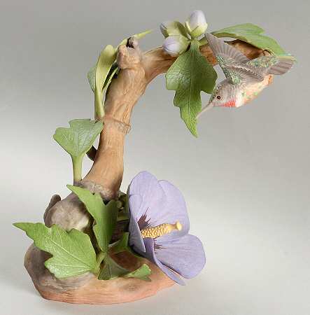 Burgues Figurine Ruby Throated Hummingbird - Boxed