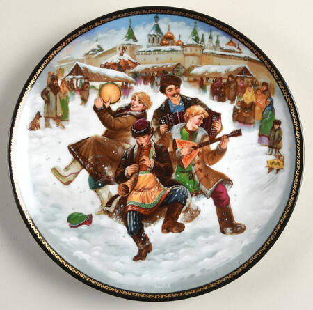 Village Life of Russia Merry Musicians - Boxed