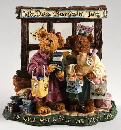 The Bearstone Collection Pam & Kristi Shopsalot-What A  Bargain - Boxed