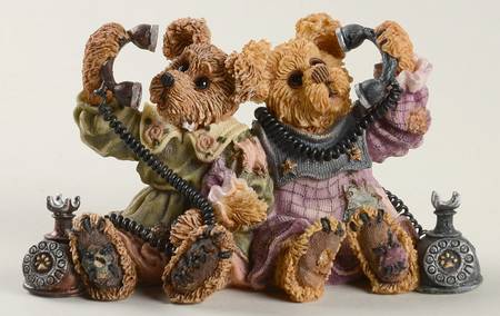 The Bearstone Collection Alexandra & Belle-Telephone Tied - Boxed