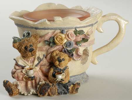 The Bearstone Collection Ms Bruin & Bailey Tea Time-Votive - Boxed