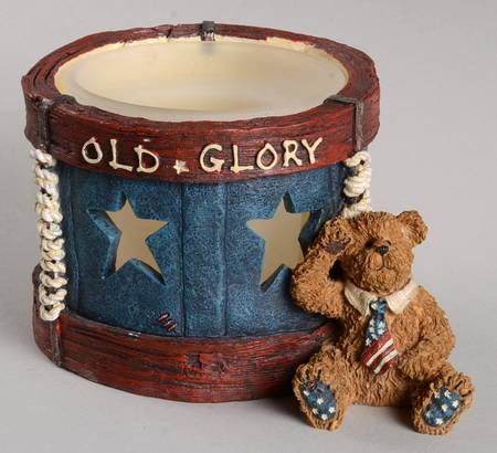 The Bearstone Collection Yankee Doodlebear-Votive - Boxed