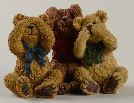 The Bearstone Collection Blink, Hush And Shush You Know The Drill - Boxed