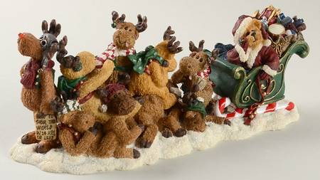 The Bearstone Collection Poor Ol' Santa & Not-Quite Ready Reindee - Boxed