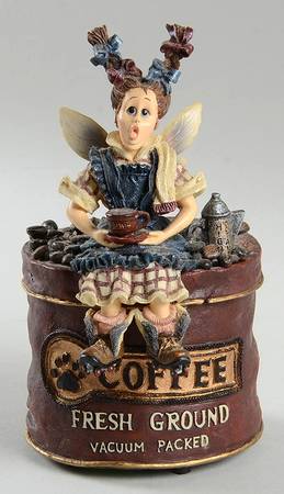 The Bearstone Collection Caffeinata Speedy Music Box - Boxed