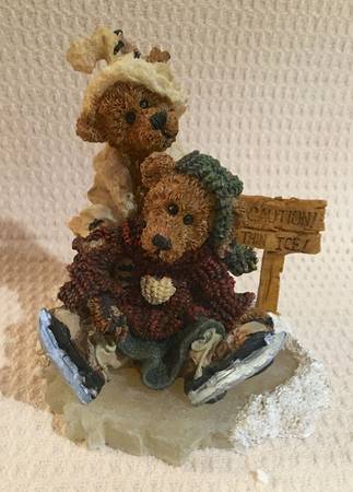 The Bearstone Collection Caution Thin Ice - Boxed