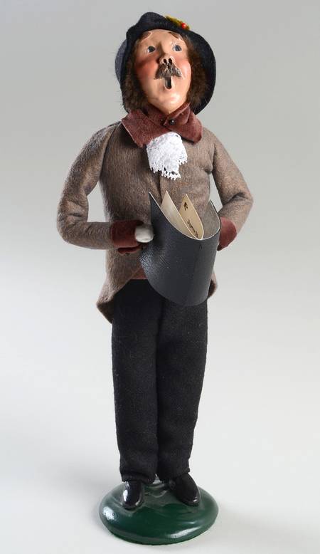 Victorian Assorted Carolers Mustache Man With Song Book - No Box 443