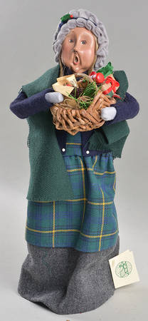Traditional Assorted Carolers Woman With Basket Of Gifts - Nb1098, No Box