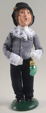 Traditional Assorted Carolers Boy With Pickle Ornament-Gray Shirt - No Box Nb1622
