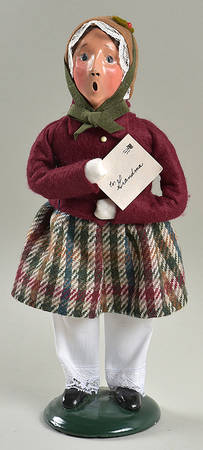 Traditional Assorted Carolers Girl With Letter To Grandma - No Box Nb1620