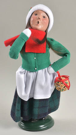 Traditional Assorted Carolers Girl With Bird Seed Bag - No Box Nb1642