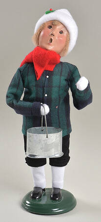 Traditional Assorted Carolers Boy With Pail-Green - No Box Nb1641