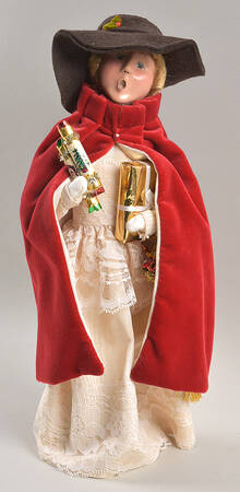 Victorian Assorted Carolers Woman With Christmas Crackers - No Box