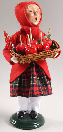 Traditional Assorted Carolers Girl With Candy Apples - No Box Nb1663