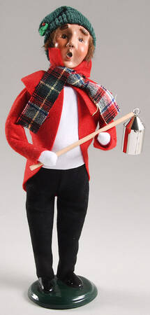Traditional Assorted Carolers Man With Lantern -Black Pants-Red Coat - No Box Nb1660