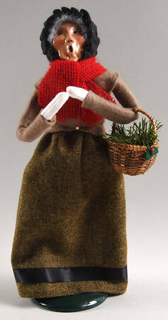 Traditional Assorted Carolers Grandmother With Basket Of Greenery - No Box Nb1665
