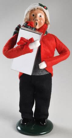 Traditional Assorted Carolers Teen Boy With Present - No Box Nb1670