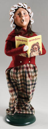 Traditional Assorted Carolers Woman With Night Before Christmas Book - No Box Nb1691