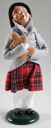 Traditional Assorted Carolers Girl With Gingerbread Man - No Box Nb1689