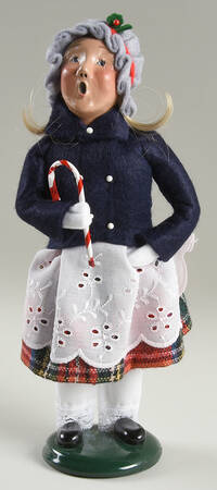 Traditional Assorted Carolers Girl With Candy Cane-Blue - No Box Nb1732