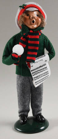 Traditional Assorted Carolers Man With Music - Green - No Box Nb1755