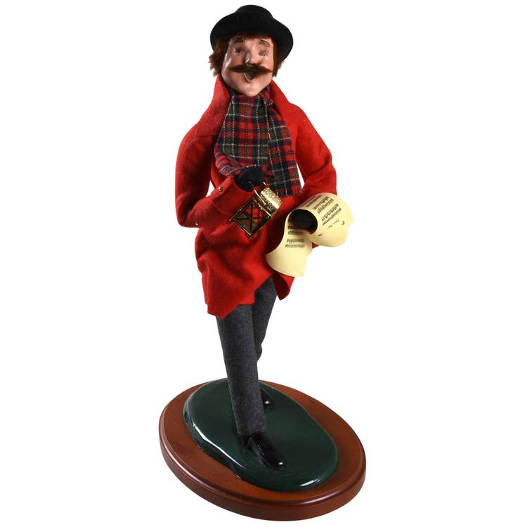 Traditional Assorted Carolers Walking Man With Music - No Box