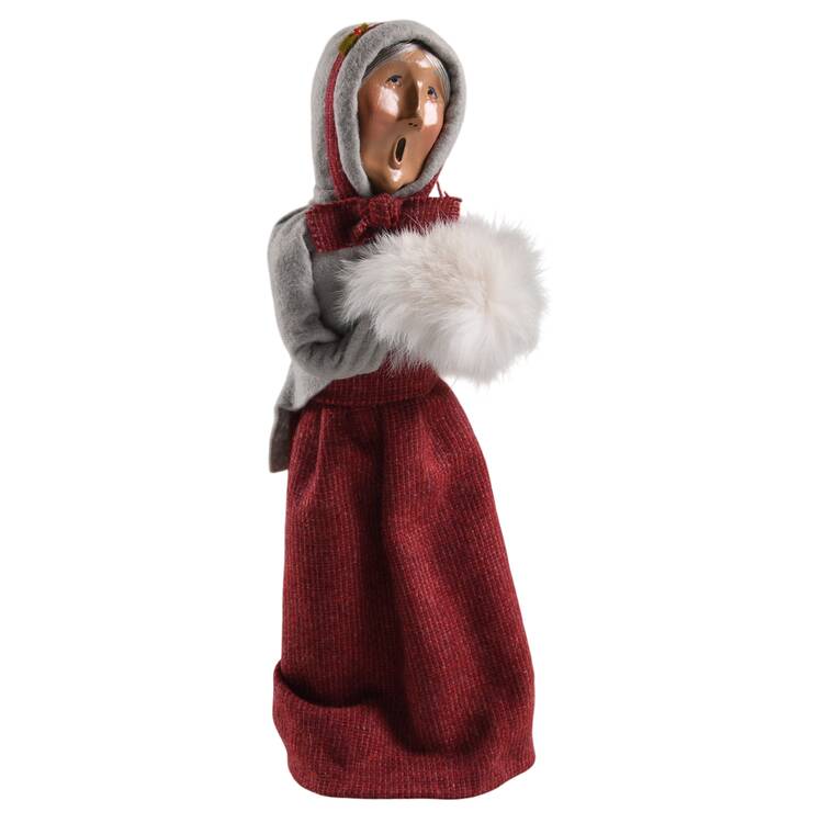 Traditional Assorted Carolers Grandmother With White Muff - No Box Nb1775