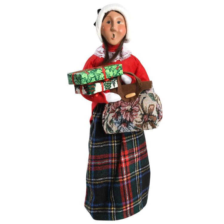 Traditional Assorted Carolers Traveler Woman-Red Coat - No Box Nb1778