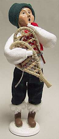 Winter Outdoor Activities Woman With Snowshoes-White Sweater - No Box