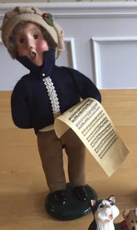 Traditional Assorted Carolers Victorian Boy With Music-Blue Coat - Nb960, No Box