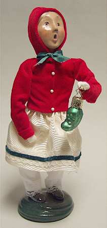 Traditional Assorted Carolers Girl With Pickle Ornament - No Box