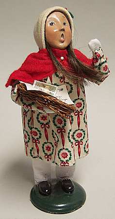 Traditional Assorted Carolers Girl With Letters-Holiday Print - No Box