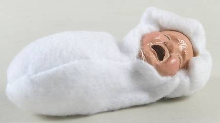 Traditional Assorted Carolers Baby In White-Crying - No Box