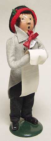 Victorian Assorted Carolers Boy With Music-Grey - No Box