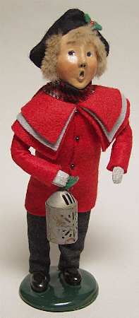 Traditional Assorted Carolers Boy With Lantern - No Box