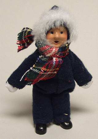 Traditional Assorted Carolers Toddler Blue Snowsuit - No Box