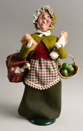 Traditional Assorted Carolers Jolly Shopper Woman-Green - Nb903, No Box