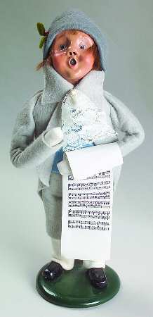 Victorian Assorted Carolers Boy With Music-Grey - No Box