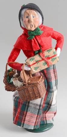 Traditional Assorted Carolers Grandmother With Basket And Gift - Nb759, No Box