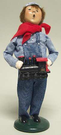 Traditional Assorted Carolers Engineer-Boy With Train - No Box