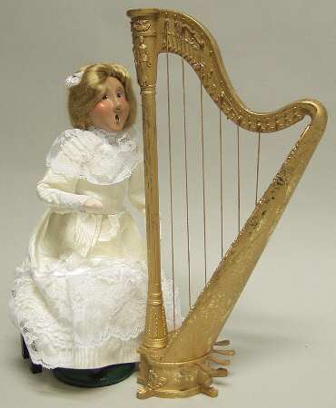 Musicians Harpist-Woman With Harp - No Box