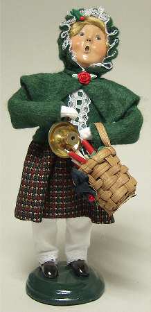 Traditional Assorted Carolers Girl With Candles - No Box