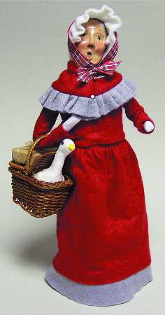 Traditional Assorted Carolers Shopper Grandmother With Goose - No Box