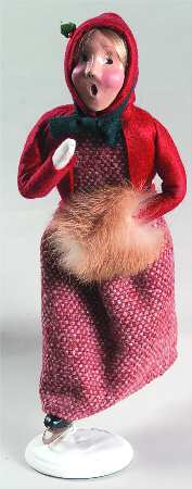 Winter Outdoor Activities Skater Woman With Muff-Brown - No Box