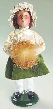 Traditional Assorted Carolers Girl With Light Brown Muff - No Box