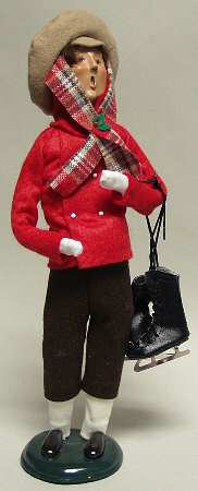 Winter Outdoor Activities Teen Boy With Skates-Red - No Box