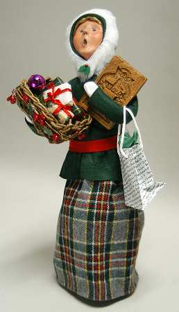 Traditional Assorted Carolers Shopper Woman With Cookie Mold - No Box